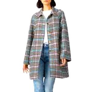 Draper James Plaid Reversible Swing Coat 1X